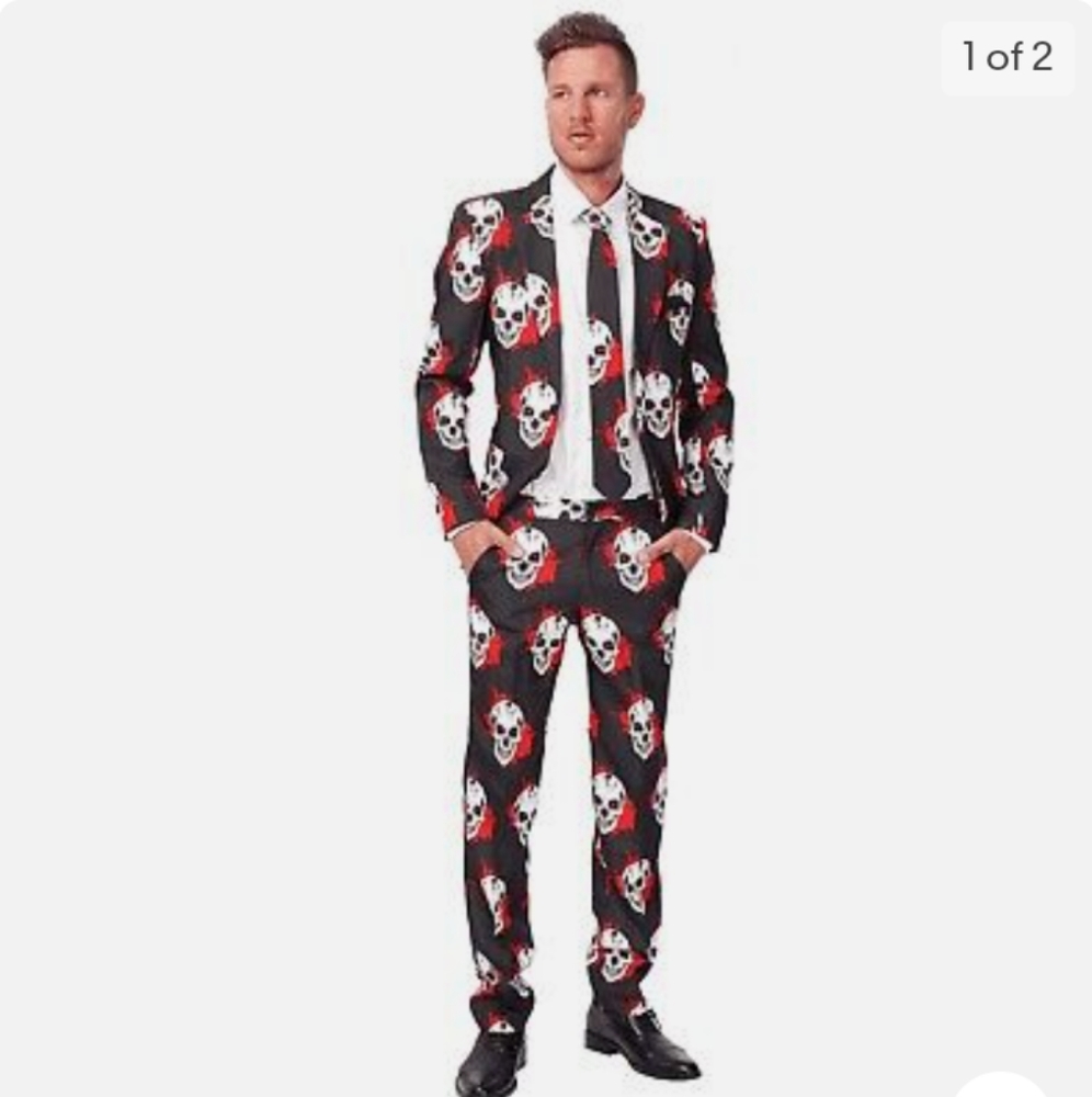 Day of the Dead Skull suit SIZE XL NEW WITH TAGS